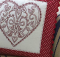 Redwork Heart Cushion Pattern