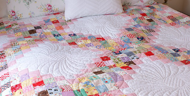 Scrappy Irish Chain Quilt Pattern