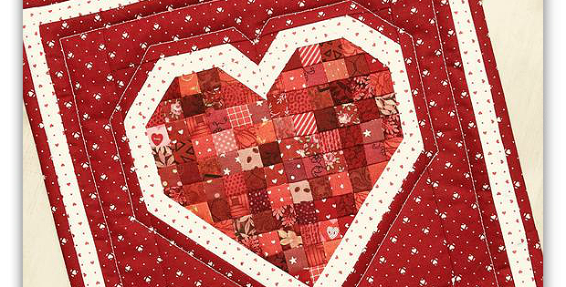 Petite Patch Heart Mini Quilt Pattern