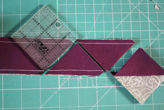 How to Make Half-Square Triangles from Pre-cut Strips