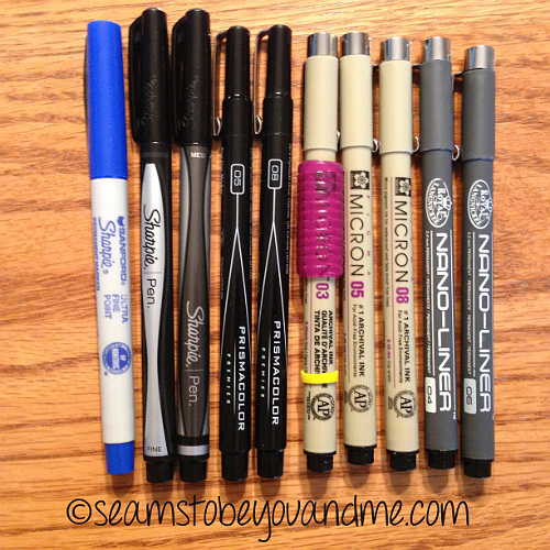 The Best Pens for labeling Quilts — Juniperus Threadworks