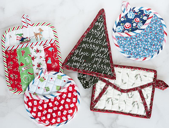 Quilting Digest - These cute pot holders make fun gifts. Get the