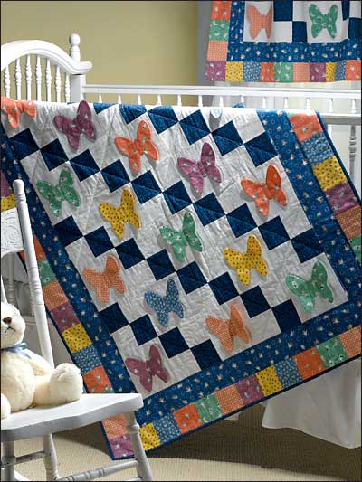Butterflies Are Free Crib Quilt