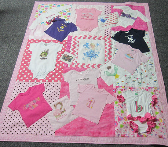 Baby clothes keepsake cheap quilt