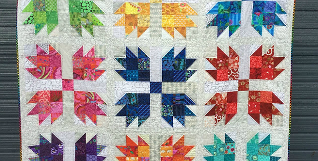 Scrappy Bear Paw Quilt Block