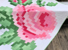 Pixelated Rose Quilt Pattern