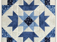 Crown and Star Quilt Block Pattern