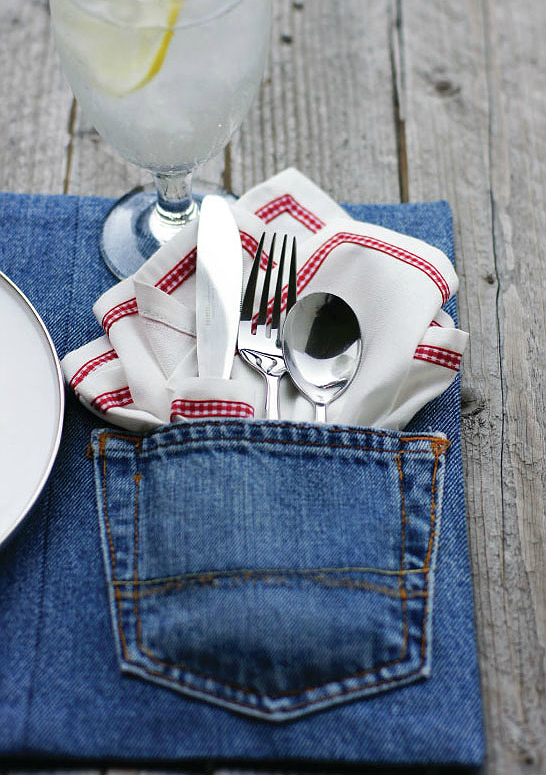  Upcycled Denim Placemat
