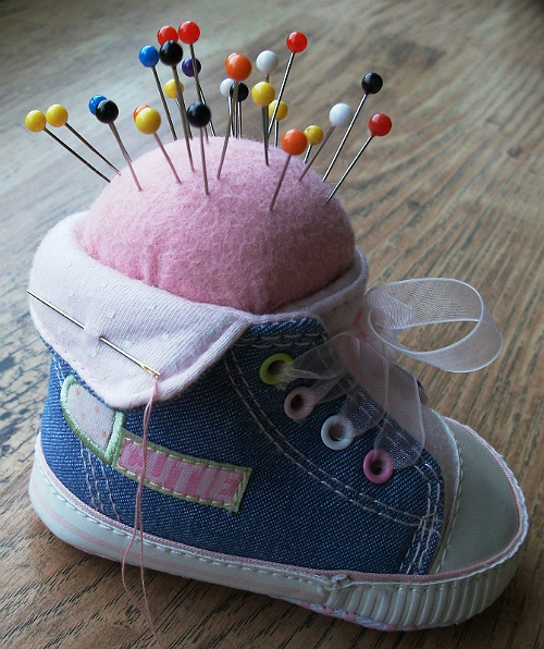 How to Make a Pincushion from an Old Baby Shoe 