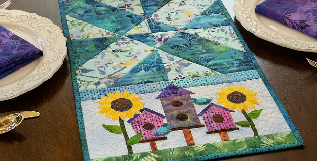 Easy Pieced Table Runner Series Pattern - August