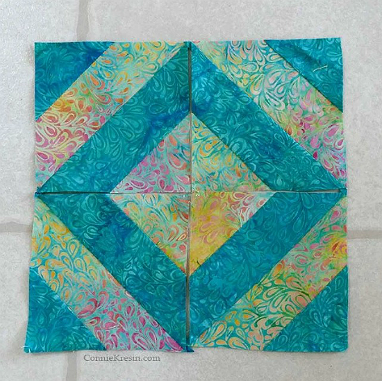45 Degree Angle Quilt Block Tutorial