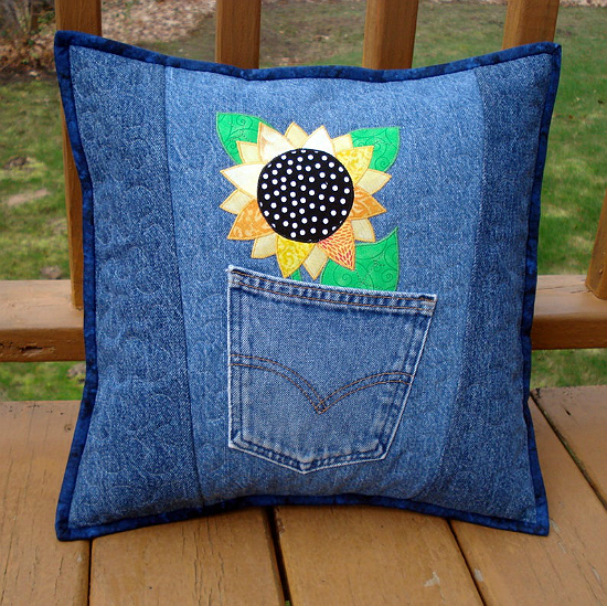 Sunny Sunflower Quilted Pillow Pattern