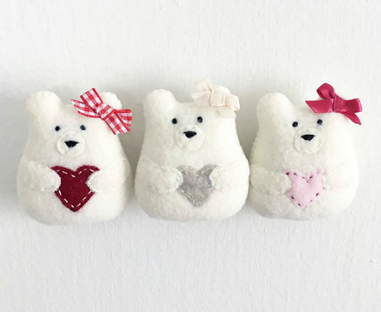 Sweetheart Bear Christmas Ornament Pattern