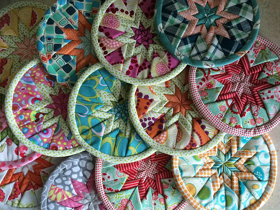 Use Scraps to Make Pretty Folded Star Coasters Quilting Digest