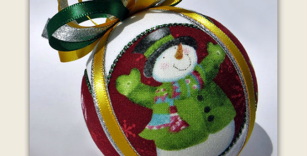 "Circle Picture Window" Kimekomi Christmas Ornament Pattern