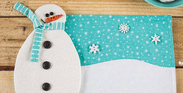 Build a Snowman Mug Rug Pattern