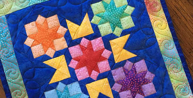Rainbow Corona Mini Quilt Pattern