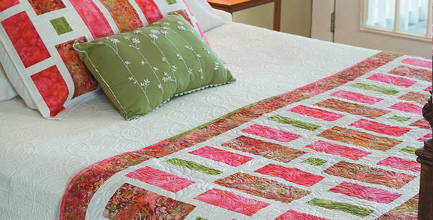 Stepping Stones Bed Runner and Pillow Sham Pattern