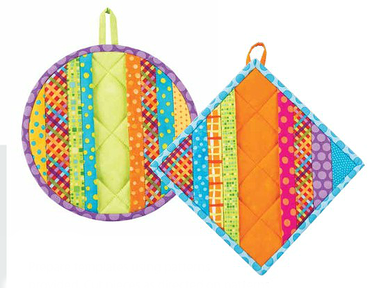 Potholders with pockets - QAYG fun for fall