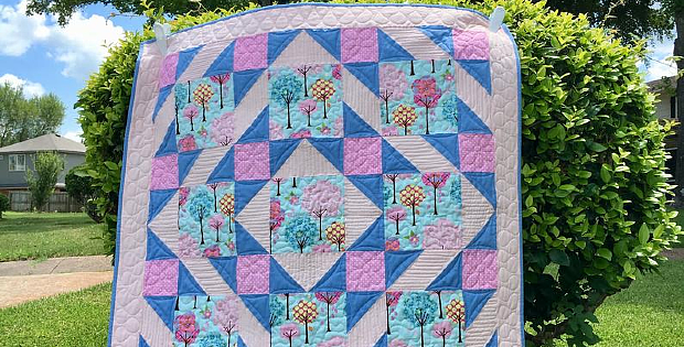 Baby Diamond Square Dance Quilt Pattern