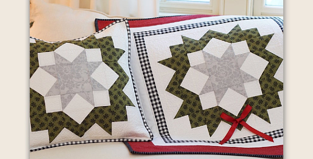 Starlit Wreath Table Runner and Matching Pillow Pattern