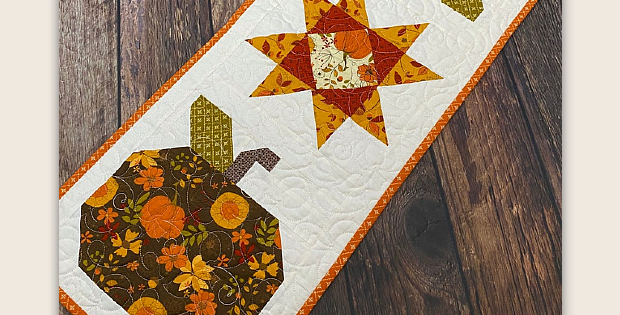 Autumn Abundance Table Runner Pattern