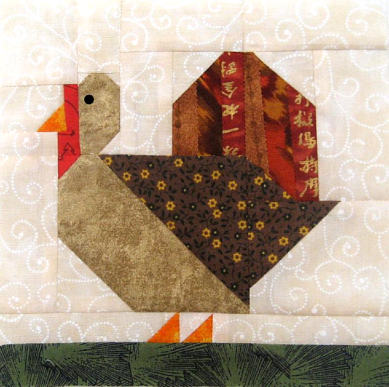 Patch Turkey Quilt Block Pattern