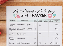 Handmade Holiday Gift Tracker