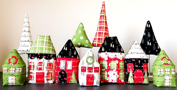 Merry Little Christmas Village Pattern