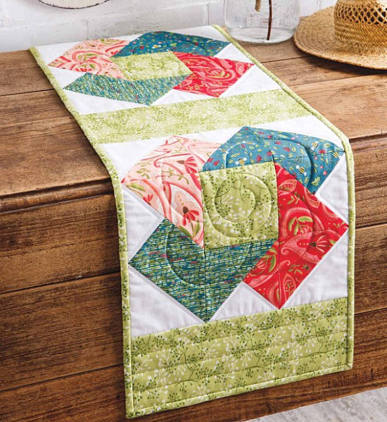 Swirls of Color Table Runner Pattern