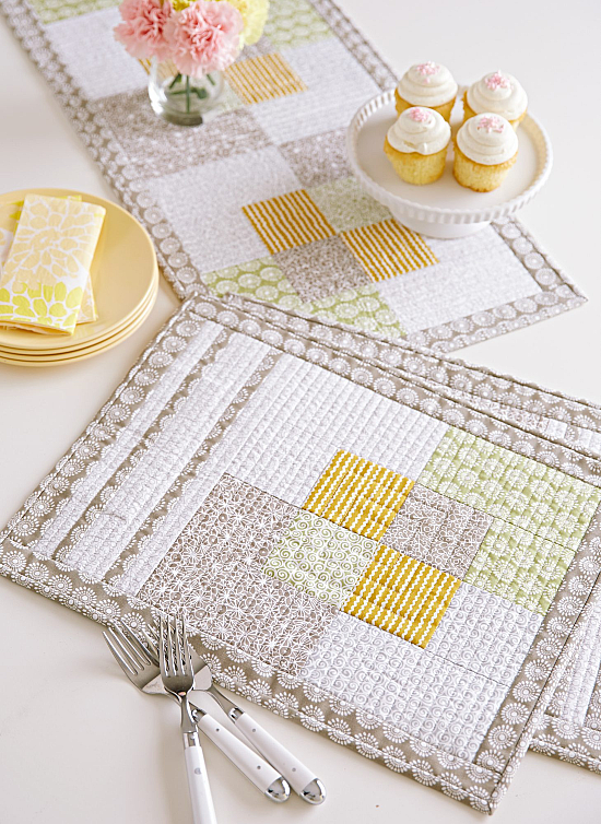 Square Scramble Table Runner and Place Mat Pattern