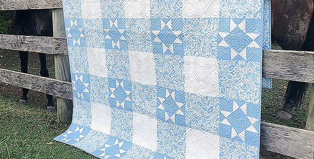 Starry Gingham Quilt Pattern
