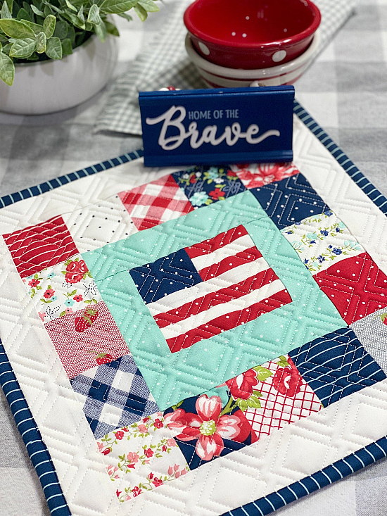 F is For Flag Mini Quilt Pattern