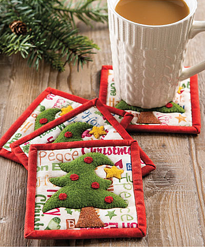 O Christmas Tree Coaster Set Pattern