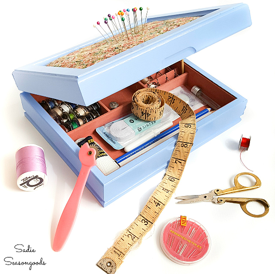Turn a Vintage Jewelry Box Into a Sewing Kit