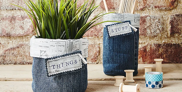 How To Make Denim Plant Pots