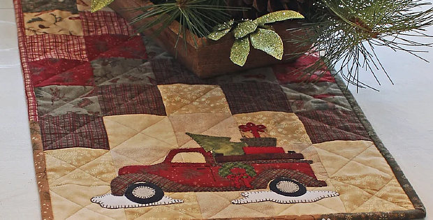 Vintage Truck Table Runner Pattern