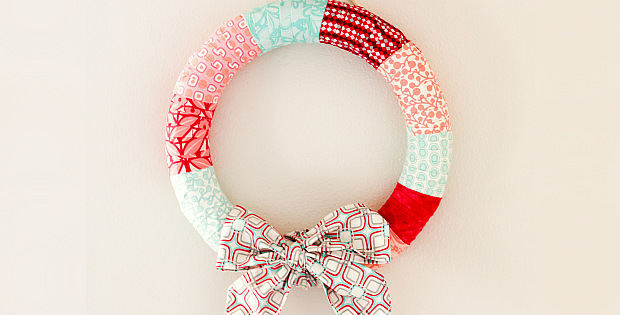 Create a Pretty Wreath from Fabric Strips - Quilting Digest