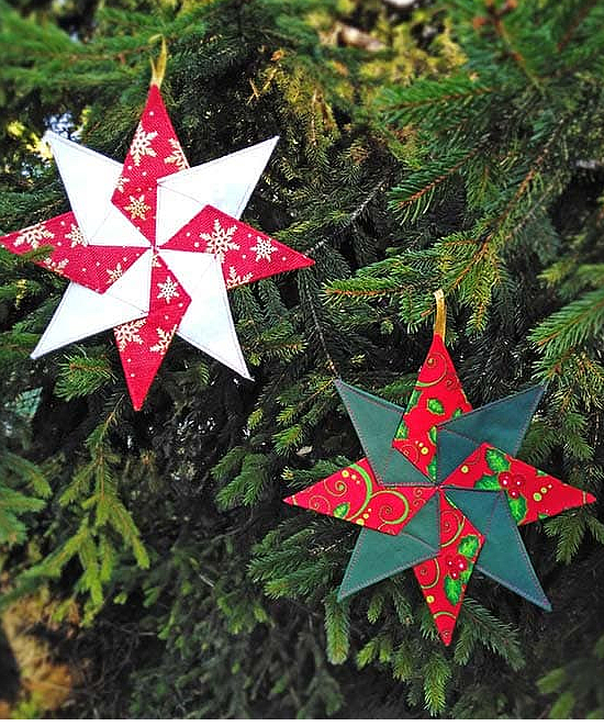 22 Farbic Christmas Ornament Tutorials