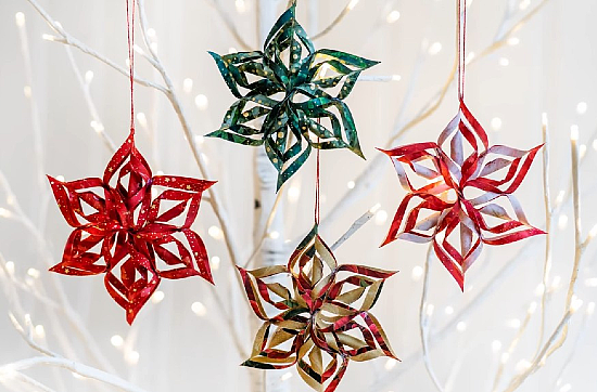 How to Make a No-Sew 3D Fabric Snowflake
