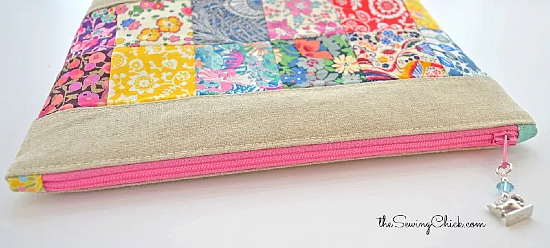 Patchwork Zipper Pouch Tutorial ~