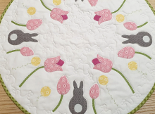 Bunnies and Tulips Quilted Table Topper Pattern