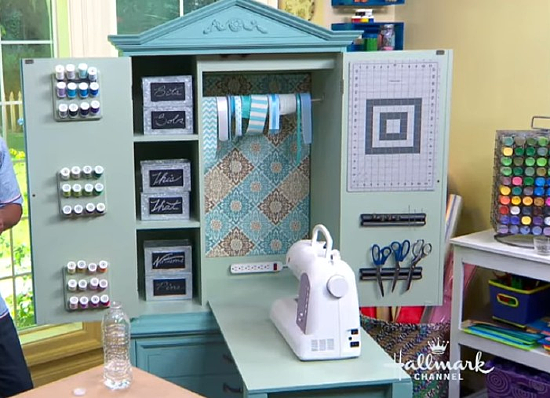 Turn an Old Armoire Into a Sewing Center