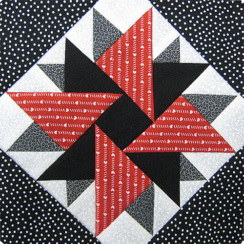 Double Aster Quilt Block Pattern