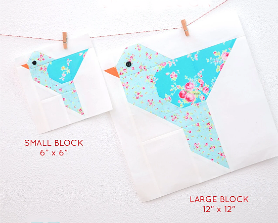 Mama Bird Quilt Block Pattern