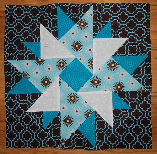 Double Aster Quilt Block Pattern