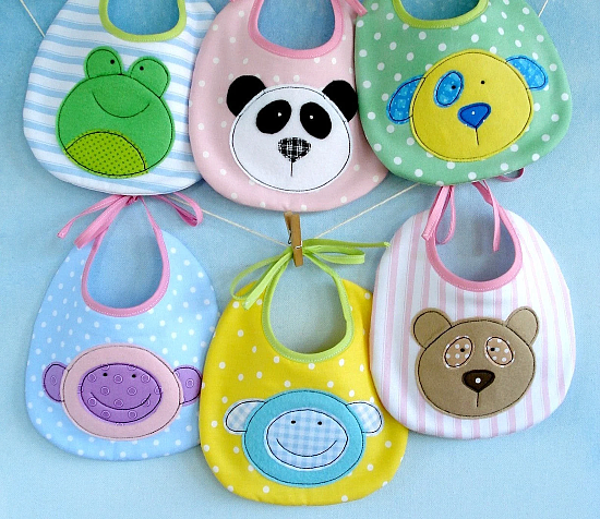 Baby Animal Appliques and Bib Patten