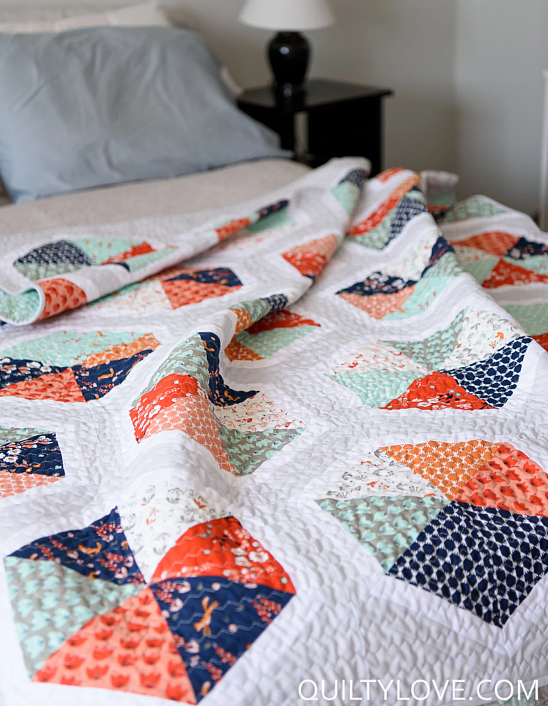 Triangle Hexies Quilt Pattern