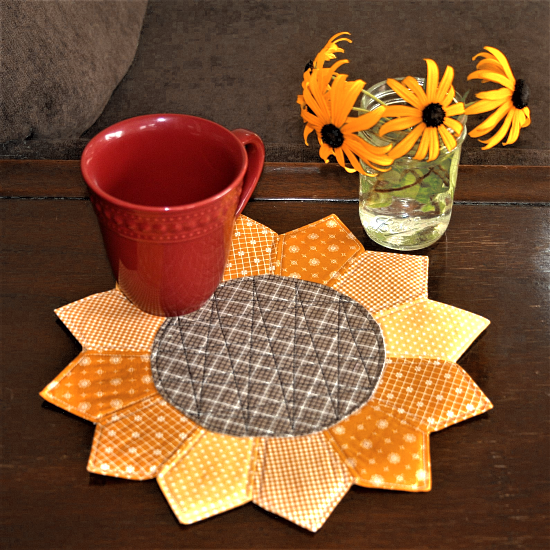 Sunflower Mug Rug Pattern