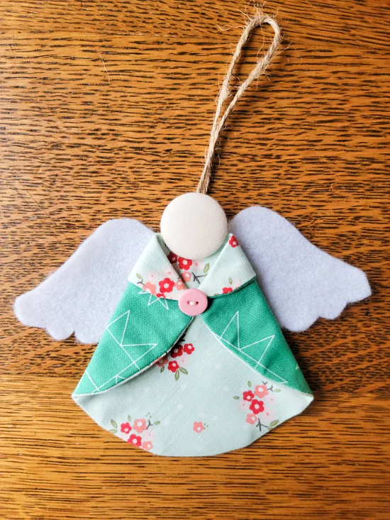 Fabric Angel Ornaments with Fleece Wings - Therm O Web